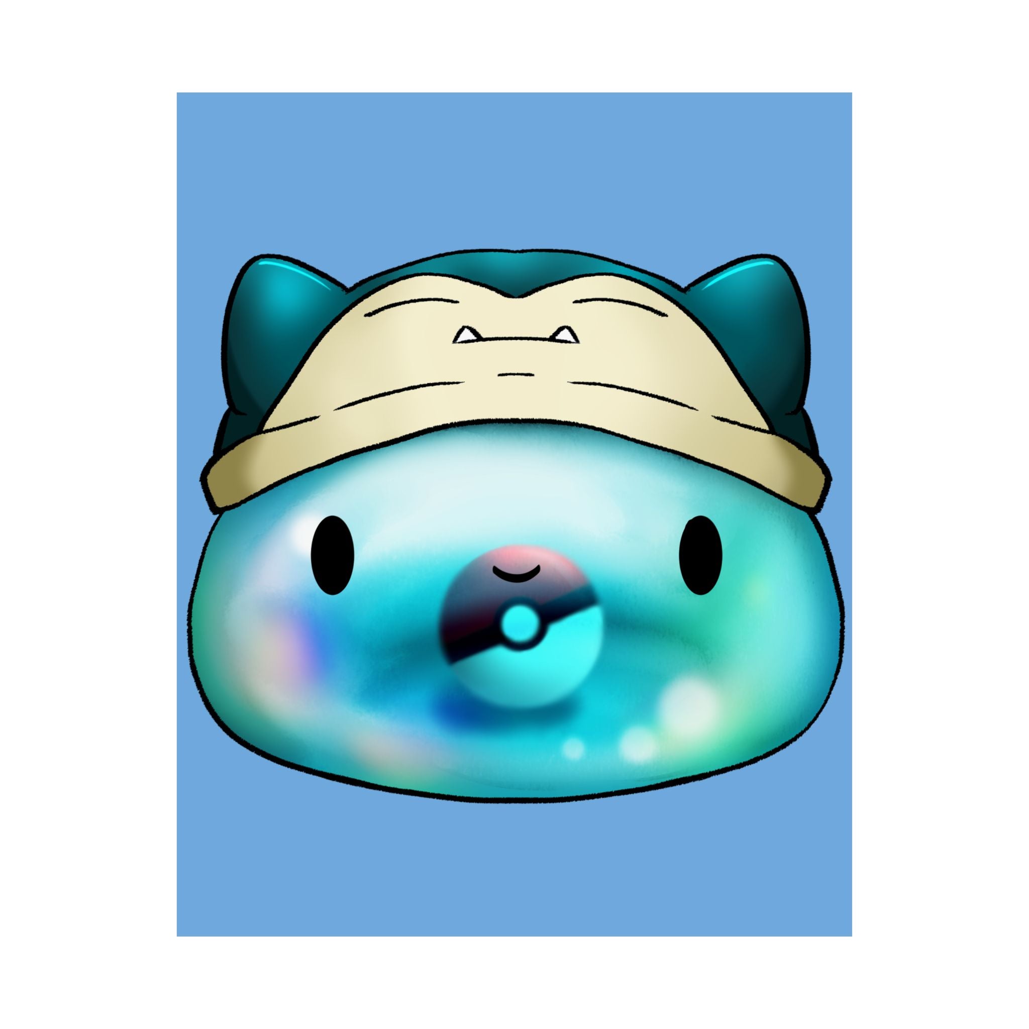 Playful Matte Vertical Poster - Snuggly Character Design