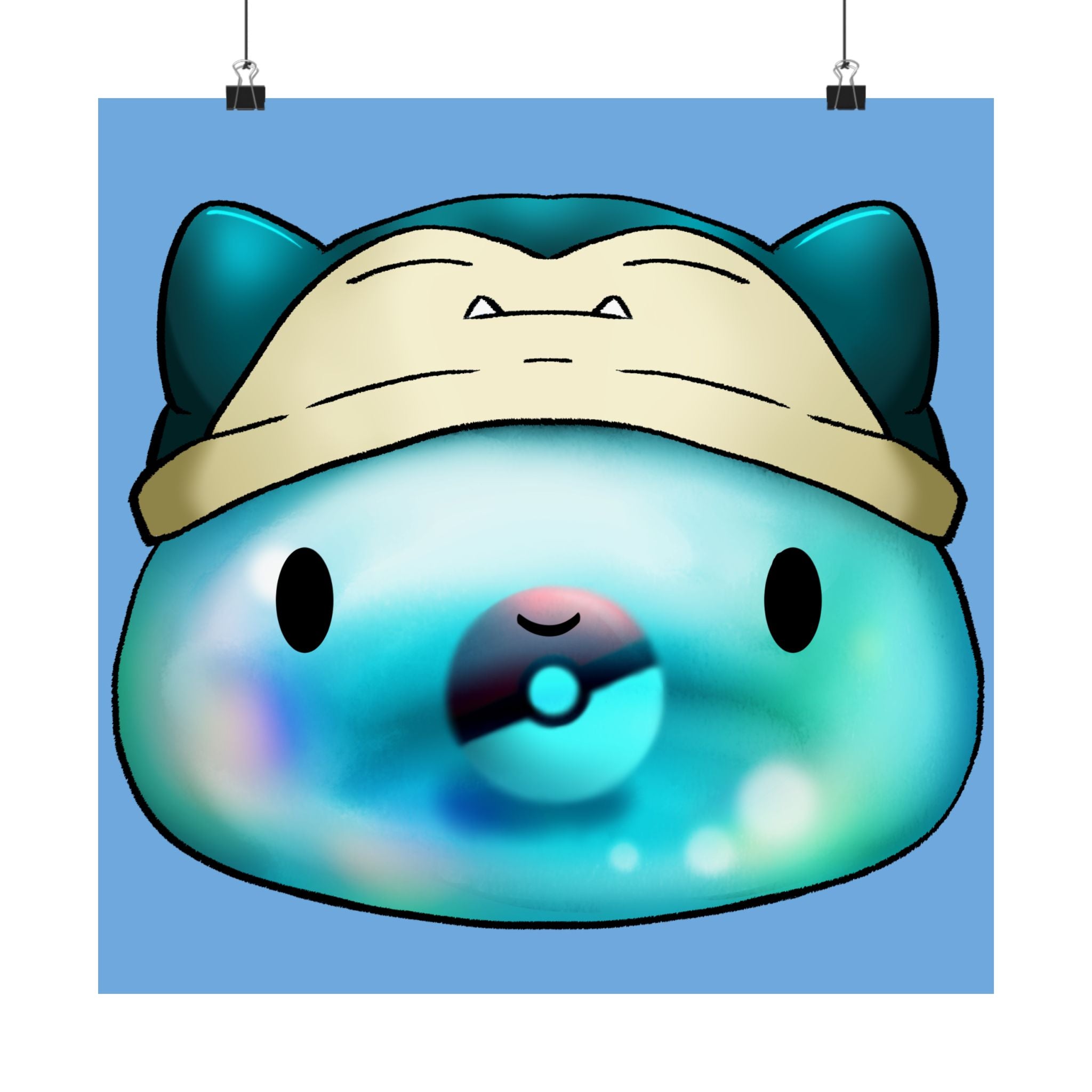 Playful Matte Vertical Poster - Snuggly Character Design